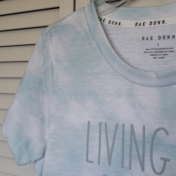 NWT Rae Dunn "Living The Dream" Graphic Tee, S - Picture 4 of 5